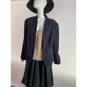 Coldwater Creek Womens XL Jacquard Paisley Blazer Jacket